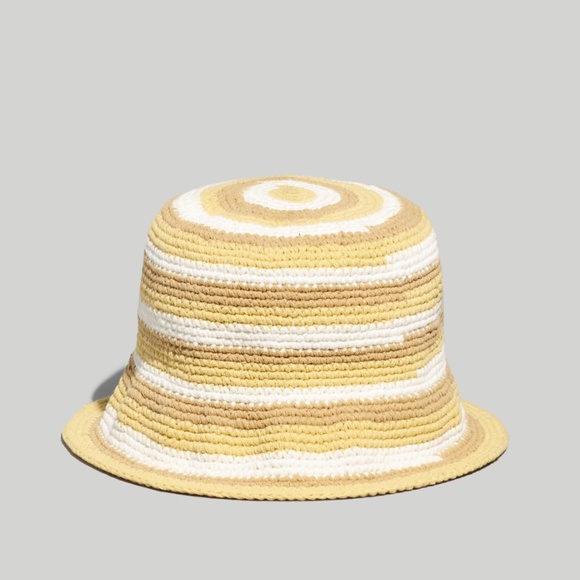 Madewell Accessories - New MADEWELL Size M / L Crocheted Bucket Hat in Earthen Sand